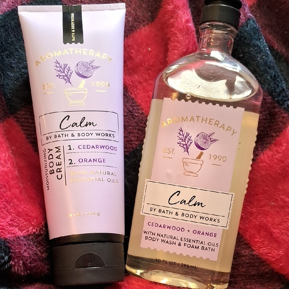 Bath & Body Works Other - Bath & Body Works Calm Cedarwood + Orange Body Wash & Cream - Lavender, Black
